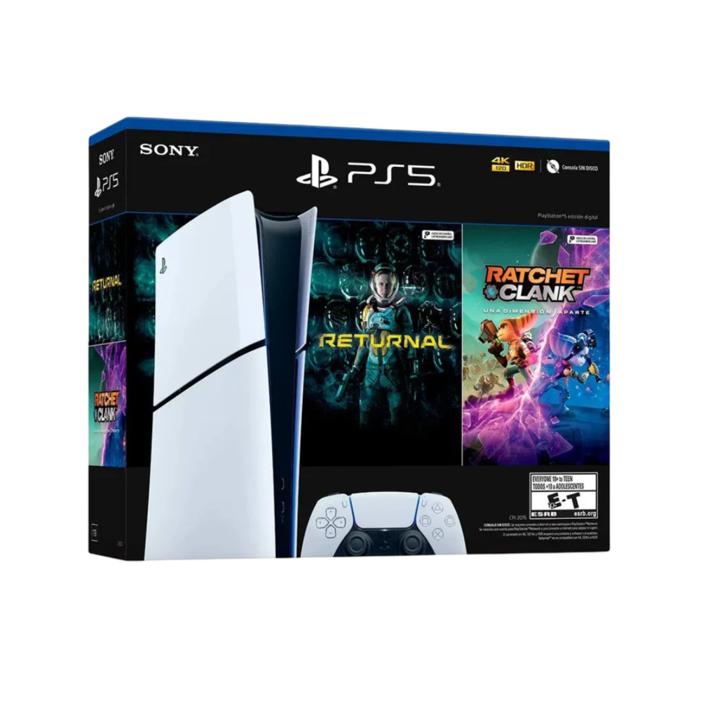 PS5 SLIM DIGITAL 1TB DUNBLE RETURNAL Y RATCHET CLANK